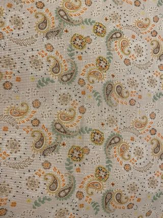 Fular. Pañuelo rectangular. Beige y Multicolor