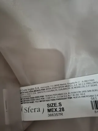 Chaleco acolchado, El Corte Inglés talla S