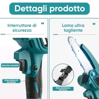 Kit 3in1 Forbici Cesoia Motosega Asta 2 Batteria