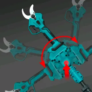 Kit 3in1 Forbici Cesoia Motosega Asta 2 Batteria