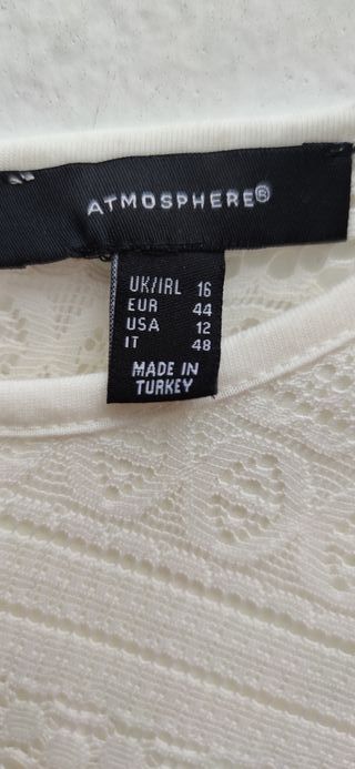 Blusa Atmophere by Primark encaje blanca