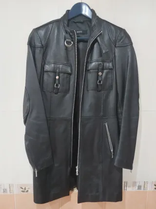 Abrigo Piel Cordero Negro