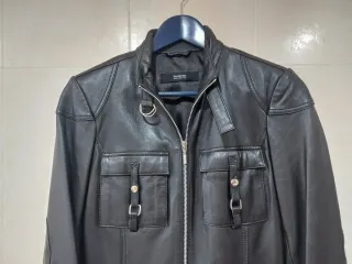 Abrigo Piel Cordero Negro