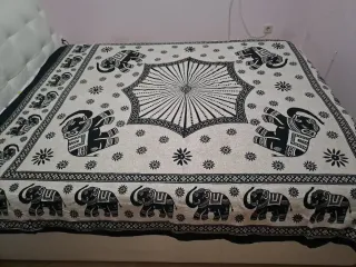 Colcha de algodón con elefantes