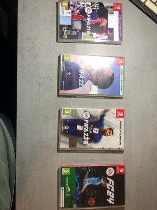 Pack 4 Videojuegos FIFA 21, 22, 23, FC 24