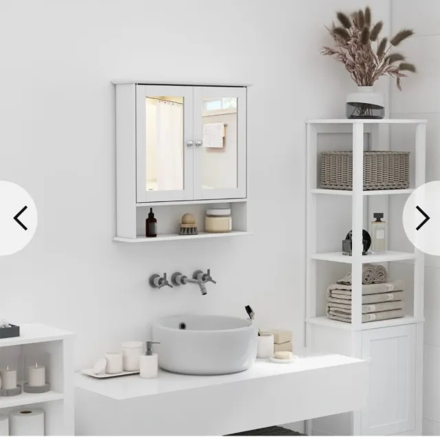 Armario Baño Kleankin con Espejo Blanco