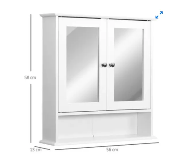 Armario Baño Kleankin con Espejo Blanco