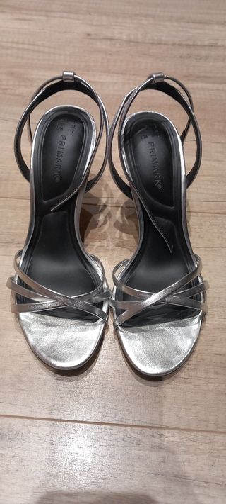 Sandalias Primark Plata Talla 38