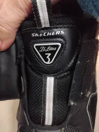 Skechers Talla 38 Negro/Blanco
