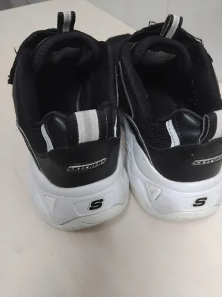 Skechers Talla 38 Negro/Blanco