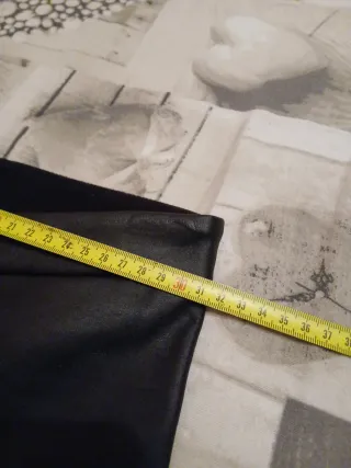 Leggings similpelle neri taglia XS interno in pile