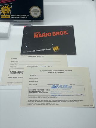 Super Mario Bros. NES PAL Spagna