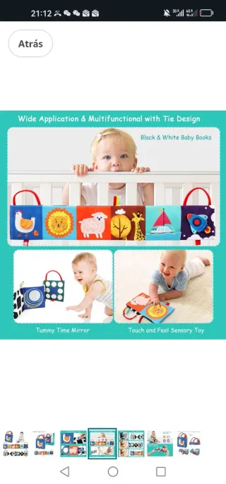 Juguetes Bebes 0-12 Meses, Libro Interactivo Bebe