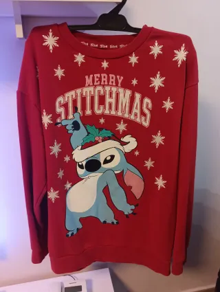 Sudadera Stitch Navidad Talla M