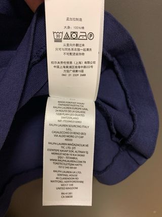 Polo Ralph Lauren Camiseta Talla M Azul