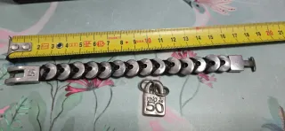 Pulsera UNO de 50 Cuero y Plata