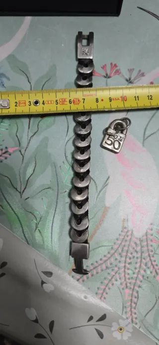 Pulsera UNO de 50 Cuero y Plata