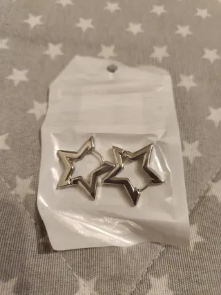 Pendientes Aro Estrella Plata