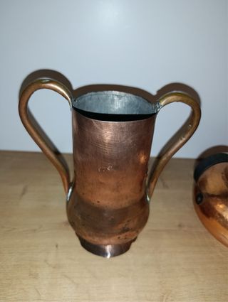 Juego de 2 jarrones de cobre