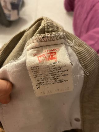 Jeans Levi's Canteen Velluto Beige Vintage