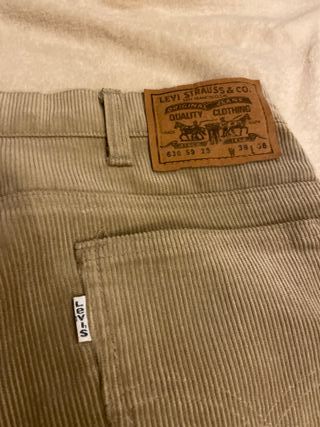Jeans Levi's Canteen Velluto Beige Vintage