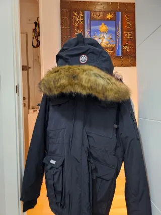 Parka Negra Geographical Norway Hombre.NEGRA.
