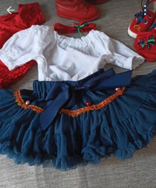 Set di abbigliamento e calzature per bambina Comparsa Zíngaros. Taglia 12/18 mesi