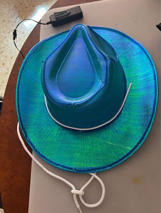 Sombrero vaquero LED azul