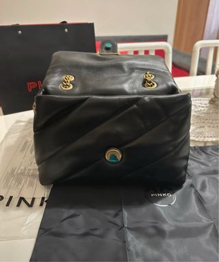 Pinko Love Bag Puff Maxi Quilt Media Nera