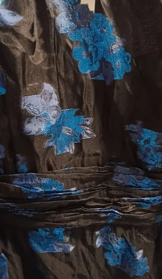 Vestido Zara Negro y Azul Talla XS