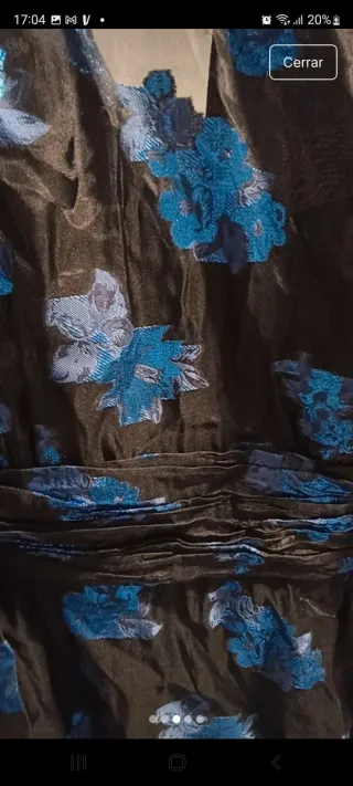 Vestido Zara Negro y Azul Talla XS