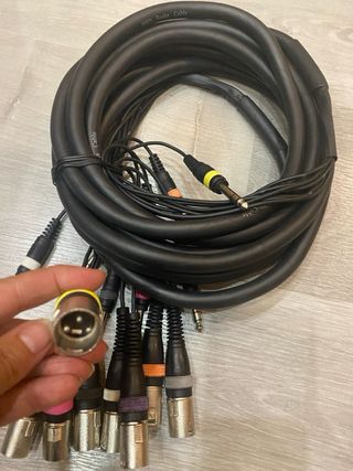 Manguera 8 Jacks a 8 XLR Macho