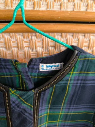 Vestido Mayoral Verde y Azul marino