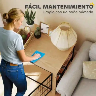 Mesa Auxiliar Jaula Perros Moderna