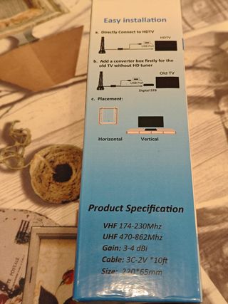 Antena Digital 4K Base Magnética 360º