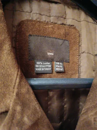 Chaqueta de ante hombre marrón