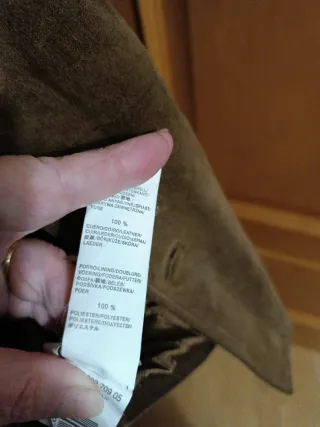 Chaqueta de ante hombre marrón