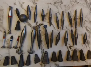 Lotes de plomos de pesca variados