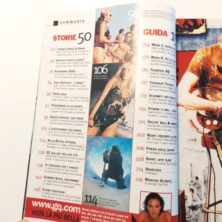 GQ - n.23 - AGOSTO 2001 - PAOLA E CHIARA / Poster