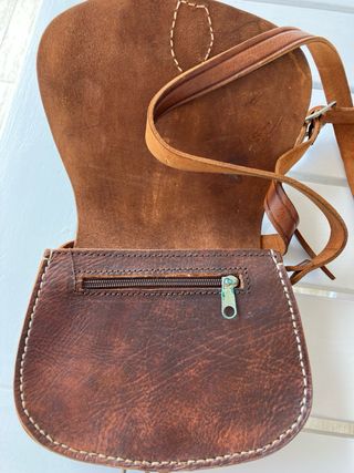 Bolso bandolera cuero artesanal