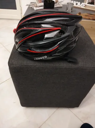 Casco ciclismo nero/rosso tg M
