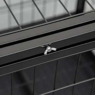 Jaula Perro Metal con Ruedas y Frenos