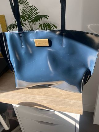 Bolso Bimba y Lola Azul Marino y Dorado