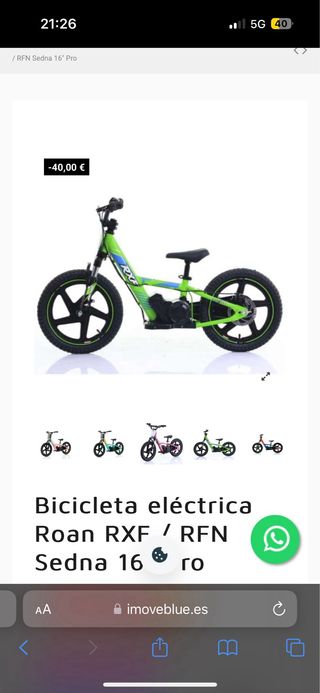 Bici Eléctrica RXF 16 Pro Niños
