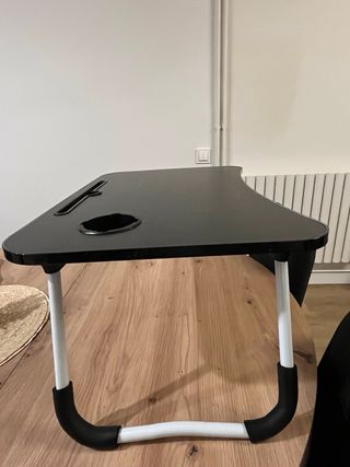 Mesa Plegable Negra para Cama