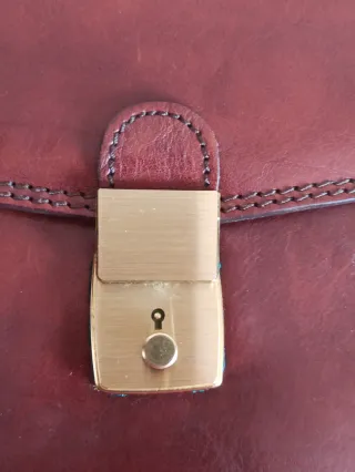 Borsa cartella vera pelle marrone