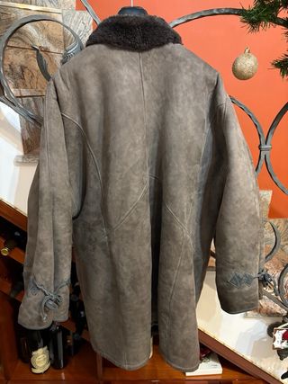 Cappotto donna in vera pelle scamosciata vintage