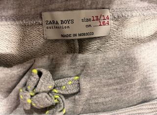 Pantalón chándal Zara gris 13/14 años