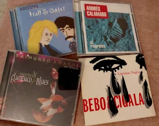 Lote 4 CDs: Hall & Oates, Calamaro, Amador, Bebo