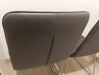 Juego de 2 sillas de comedor grises